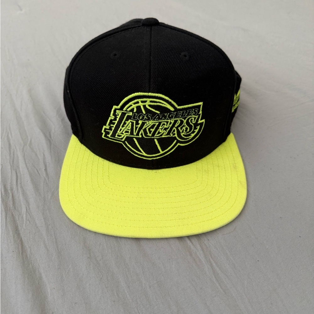 adidas Kids Black and Neon Yellow Cap